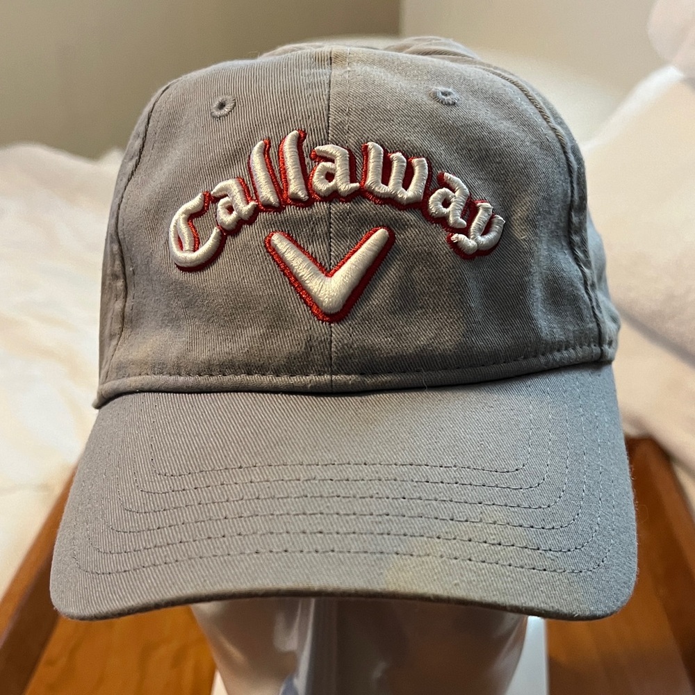 Callaway Gray Baseball Cap with White and Red Logo